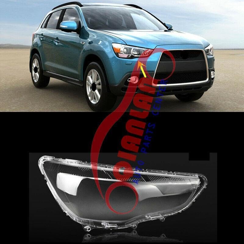 ya 4 8.14 Right side transparent headlight cover + glue for Mitsubishi Outlander Sport 2011-19