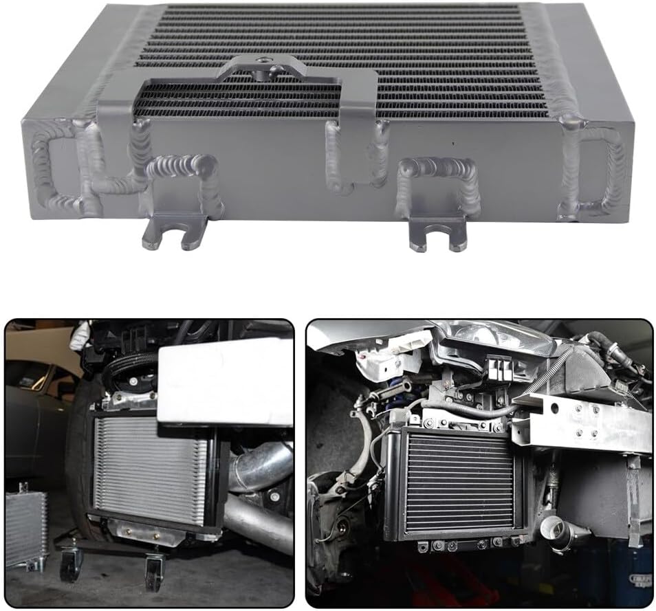 ya 12 10.8 baidi Upgrade Aluminum Oil Cooler Drop-in Fitment for 2009-2019 for Nissan R35 GT-R Silver