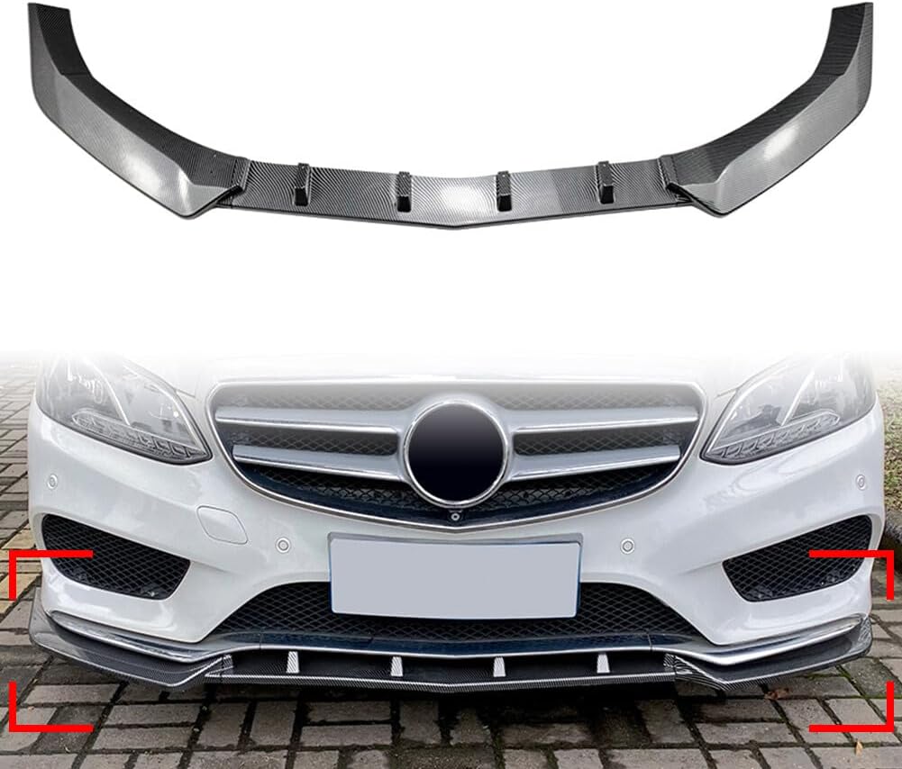 ya 2 8.15 Front Bumper Lip Spoiler Kit Fit for benz E Class W212 E200 E220 E250 E300 E350 Auto