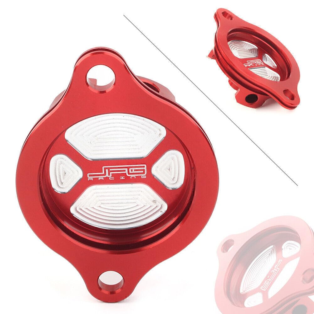ya 5 8.24 baidi CNC Aluminum Oil Filter Cover Cap Red for Honda CRF250R 2004-09 CRF250X 2004-17