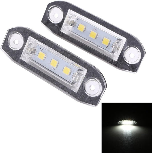 ya 4 8.8 2pcs rear LED license plate white light for Volvo V70 CX70 S60 S80 XC90