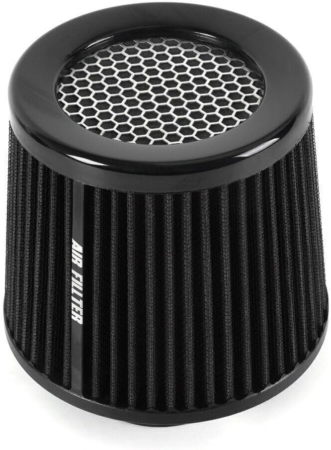 ya 13 9.15 baidi Black 3 76mm High Flow Inlet Cold Air Intake Cone Replacement Dry Air Filter