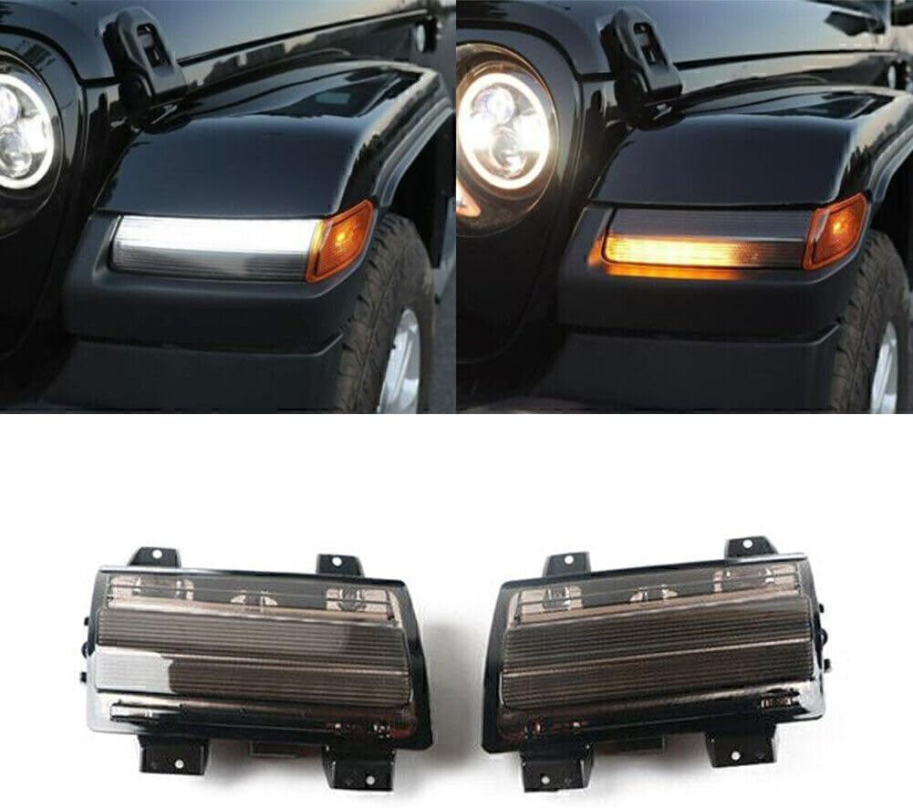 ya 14 9.20 zhengce 2pcs LED Wheel eyebrow Streamer Turn Signal light for Jeep for Wrangler JL-1