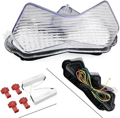 ya 5 8.24 baidi LED Tail Light Brake Turn Signal Lamp for Kawasaki ZX-6R 2003-2004 Clear