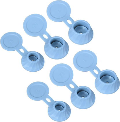 ya 14 9.20 baidi 6 Pcs Bottle Emptying Caps 3 Sizes Shampoo ide Down Bottle Caps, Blue-1