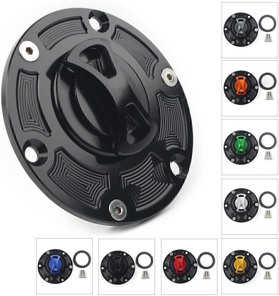 ya 9 10.24 Fuel Gas Tank Cap Cover Fit Aprilia RS125/RS250 RSV1000 Tiger 800 1050 Black