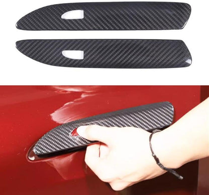 ya 2 8.15 2 Pieces Outer Door Handle Cover Trim for Porsche 911 2020-2024 Real Carbon Fiber 