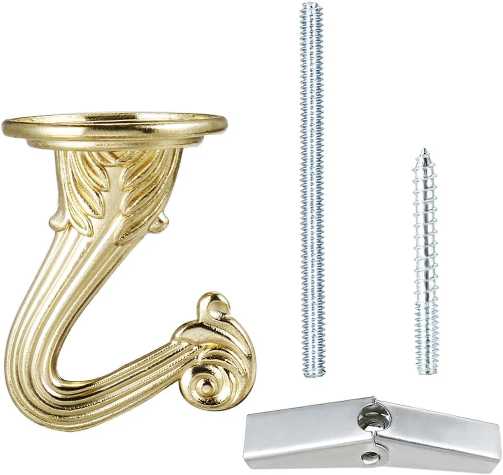 ya 26 10.21 baidi 2 Pack Swag Hook Kit Brass Finish Plant Hanging Ceiling Hook