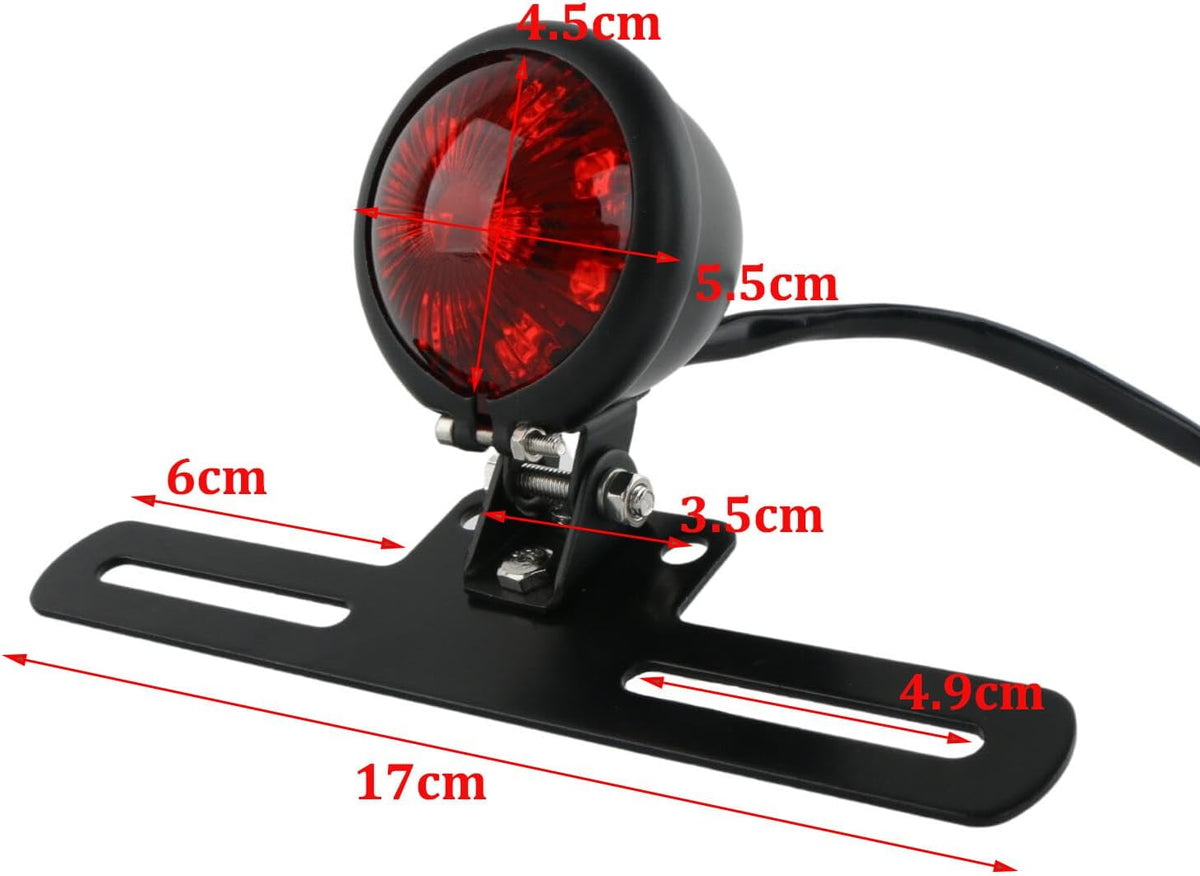 ya 4 8.14 License Plate Mount Holder Bracket With LED Brake Tail Light For Motorcycle