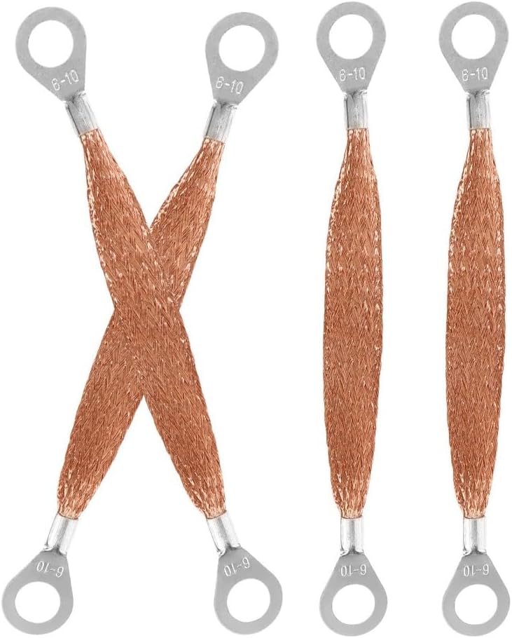 ya 5 8.10 4 Pcs Copper Grounding Belt Travel Static Strap Wire For Cars Anti Straps