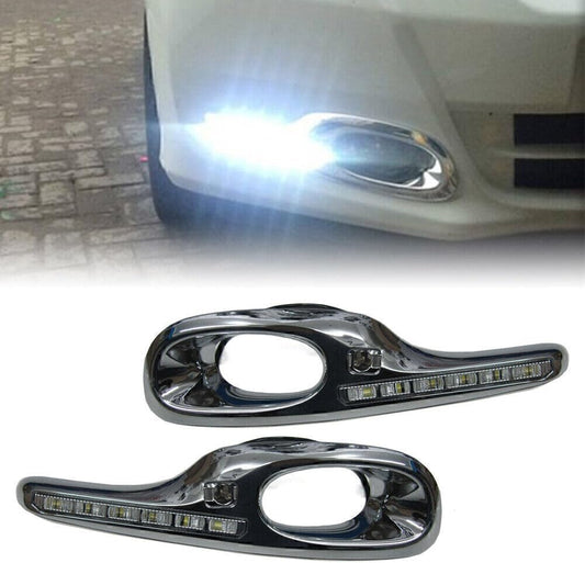 ya 4 8.8 2pcs LED Daytime Running White Lights DRL Fit for Honda For Jazz 2011-2013 2012