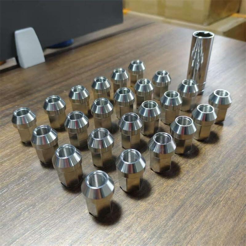 ya 10 9.16 baidi 24pcs M14*1.5 Stainless Steel Wheel Nuts Lug Nuts Hex 19mm Length 35mm Universal