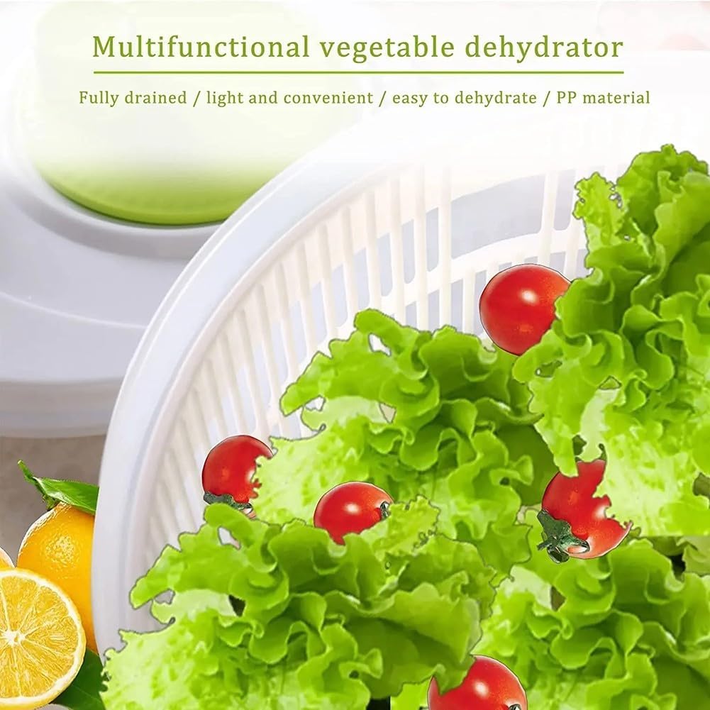 ya 14 9.20 baidi 5L Salad Spinner Vegetables Leaf Lettuce Dryer Drainer Fruit Wash Clean Basket-1