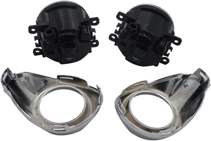 ya 7 8.24 baidi Front Clear Fog Lights Lamps w/Chrome Cover+Bulbs Fit for Ford Focus 2012-2014