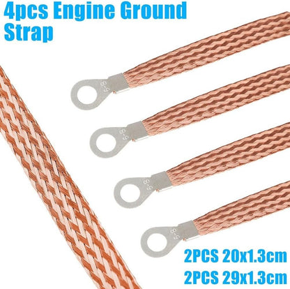 ya 5 8.10 Simple Installation Engine Ground Strap Copper Cable Kit for All Vehicles