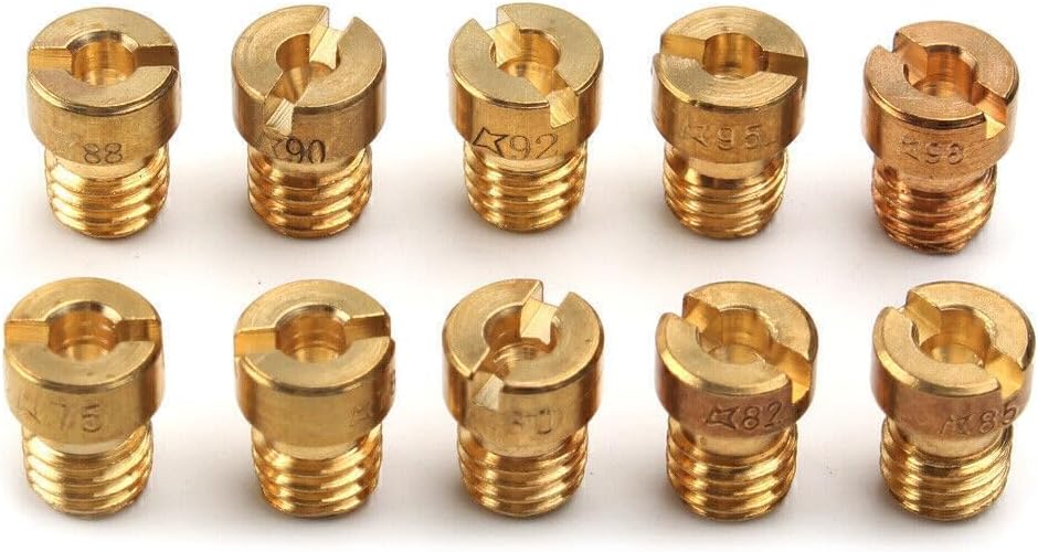 ya 2 8.15 75-98 Carb Carburettor Main Jets Nozzle Set 5MM Gold For Dellorto Carburetor