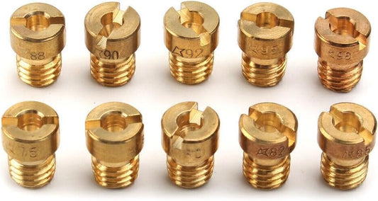 ya 2 8.15 75-98 Carb Carburettor Main Jets Nozzle Set 5MM Gold For Dellorto Carburetor