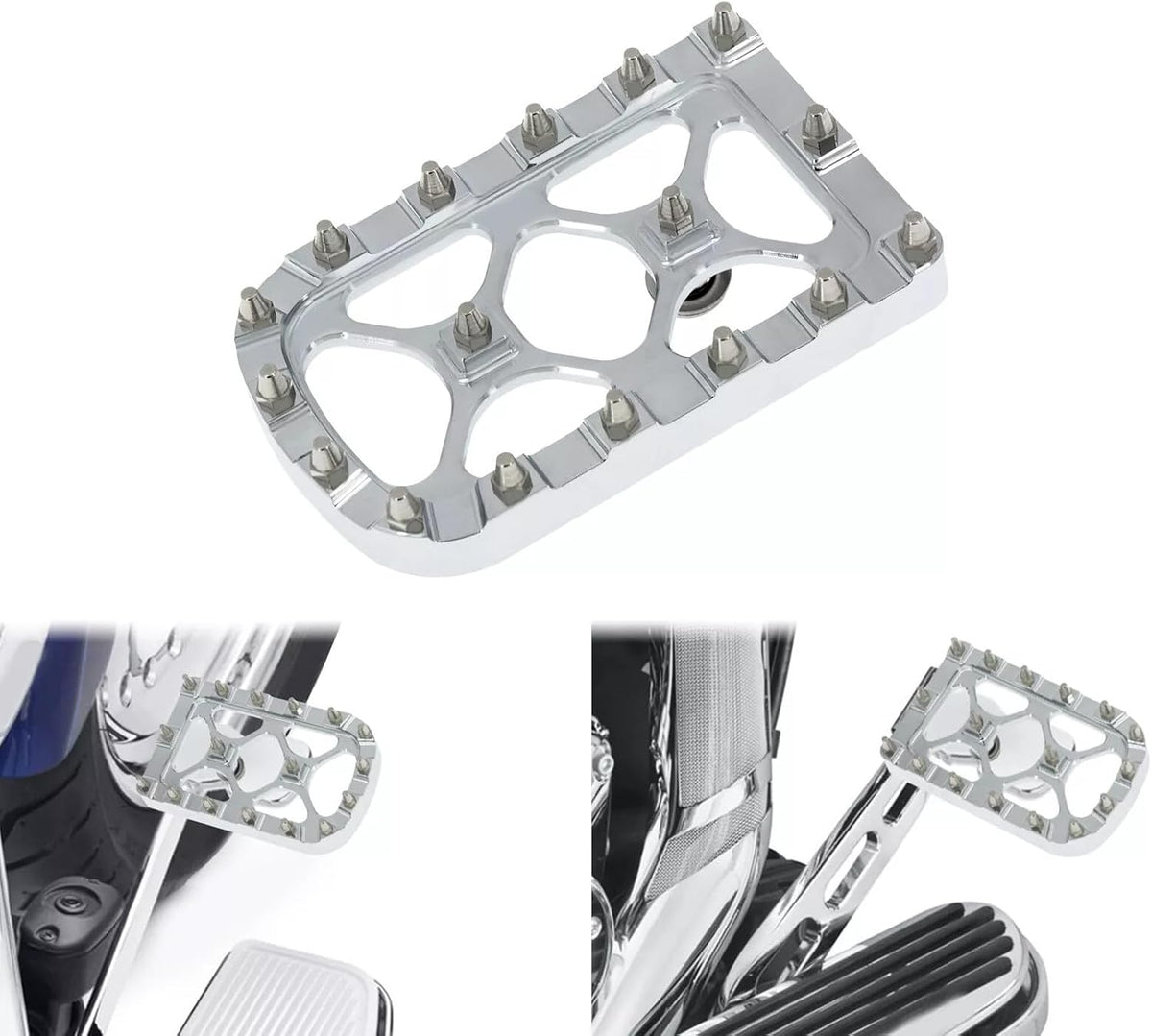 ya 13 9.15 baidi CNC MX Style Brake Pedal Large Pad Cover for Harley Touring Street Glide Softail