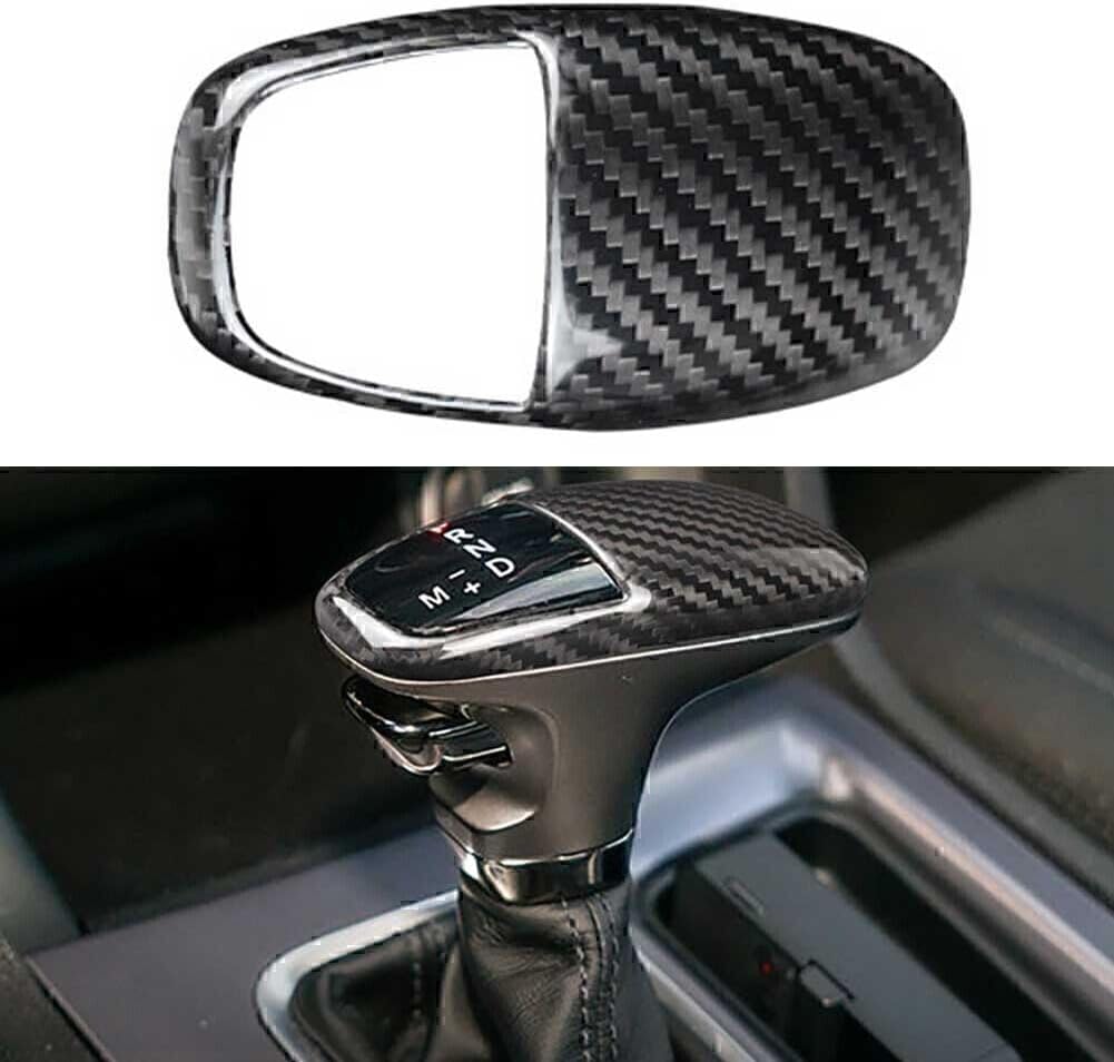 ya 4 8.14 Gear Shift Knob Cover Sticker Trim Fit for Challenger for Charger 2015-2020 Carbon Fiber