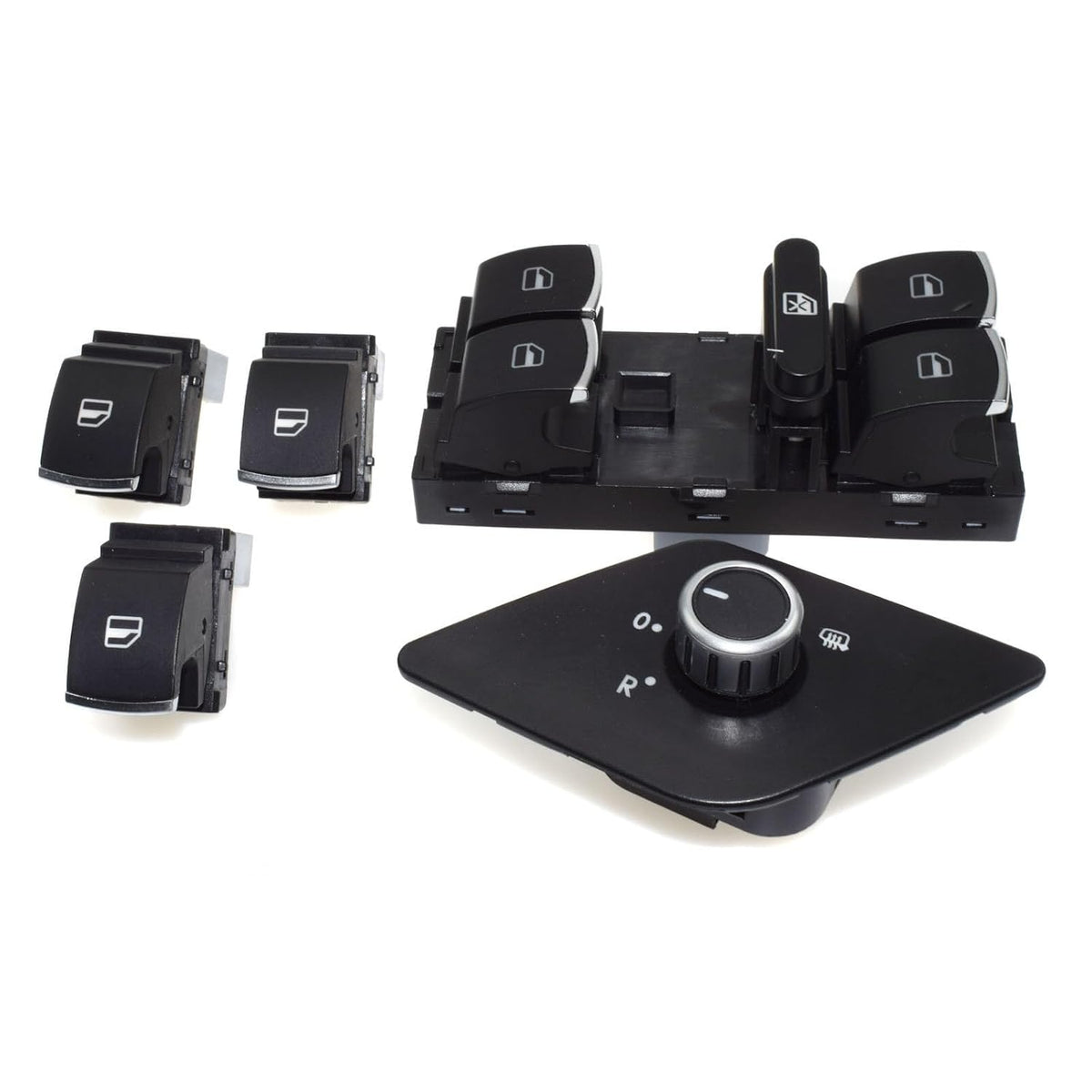 ya 4 8.8 Set of Chrome Side Mirror Power Window Switch Suitable for MK6 Vento for VW Jetta