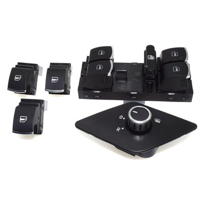 ya 4 8.8 Set of Chrome Side Mirror Power Window Switch Suitable for MK6 Vento for VW Jetta