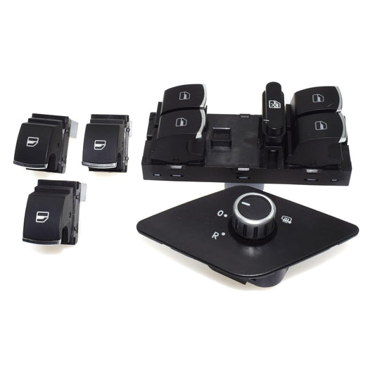ya 4 8.8 Set of Chrome Side Mirror Power Window Switch Suitable for MK6 Vento for VW Jetta