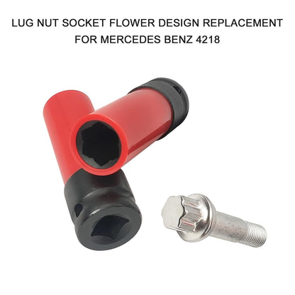 ya 10 9.16 baidi Lug Nut Socket Flower Design Replacement for Mercedes S Series 4218 J8X0