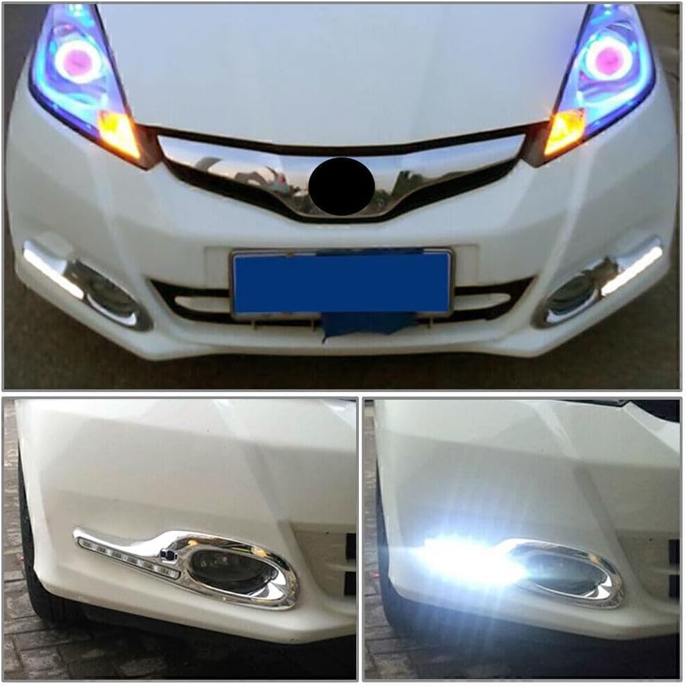 ya 13 9.15 baidi 2pcs LED Daytime Running White Lights DRL Fit for Honda For Jazz 2011-2013