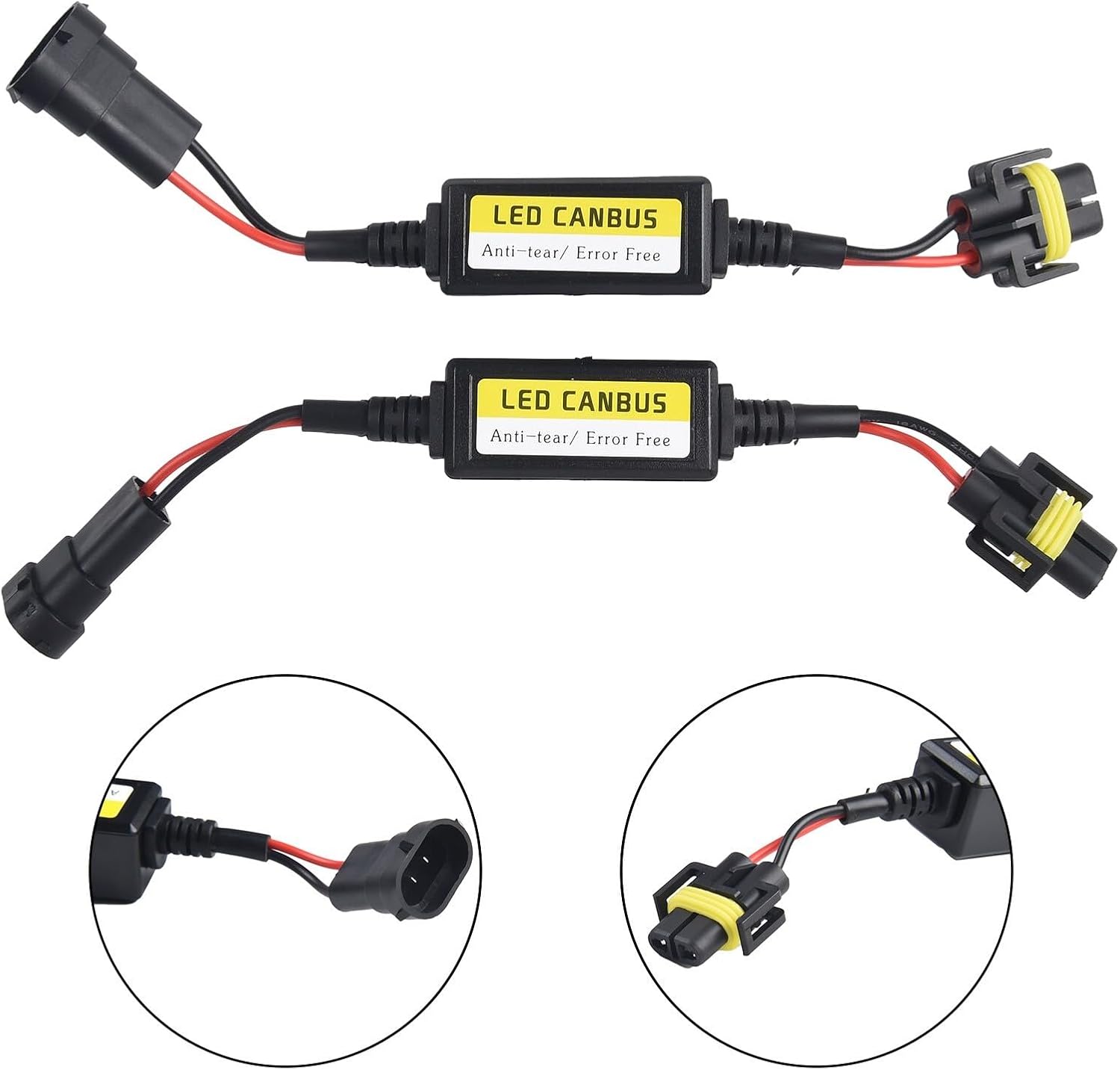 ya 4 8.24 baidi 2X LED H11 Headlight Canbus Error Anti-Flicker Resistor Canceller-Decoder