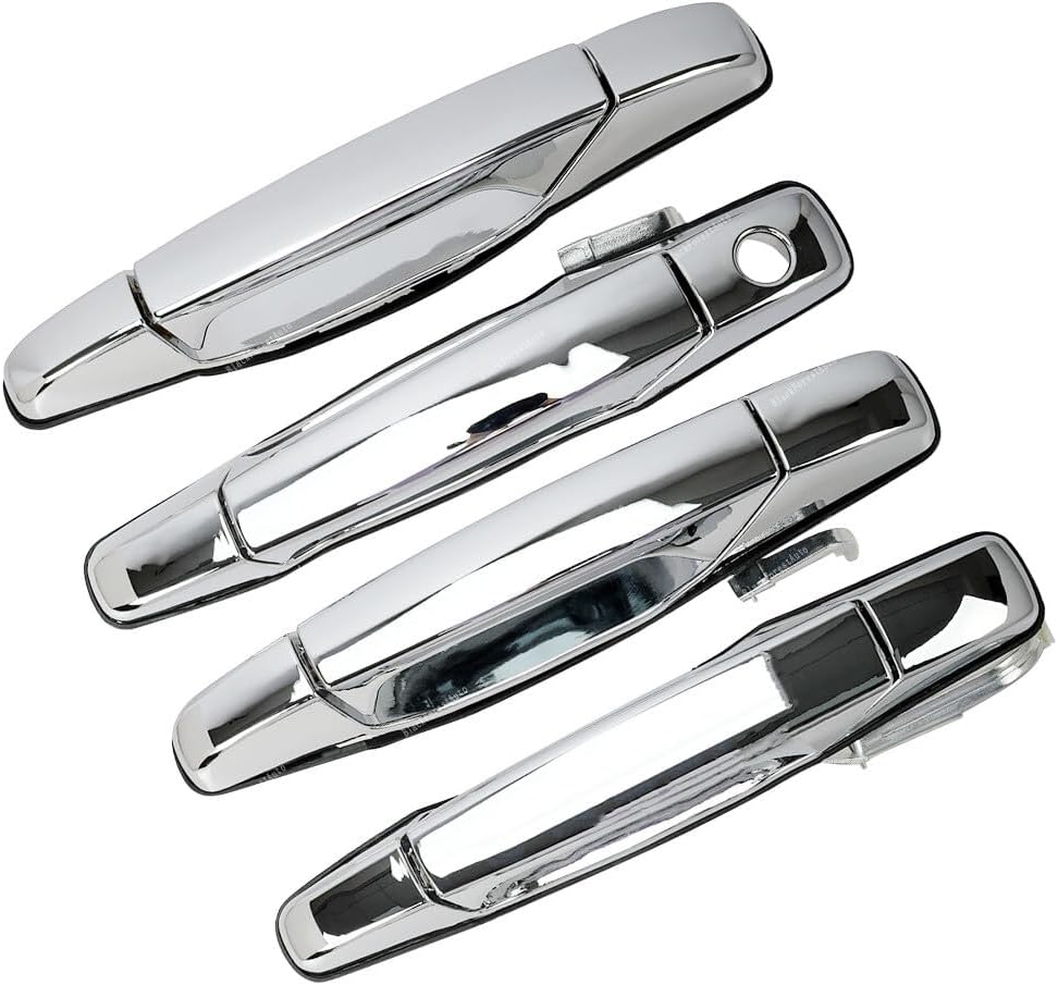 ya 9 10.24 4X Chrome Outside Door Handle for Chevy Avalanche Silverado Suburban Tahoe 07-13