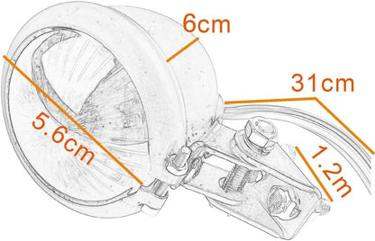 ya 4 8.24 baidi Chrome Motorcycle Round LED Tail Light Brake Light for Harley Chopper Bobber Cafe