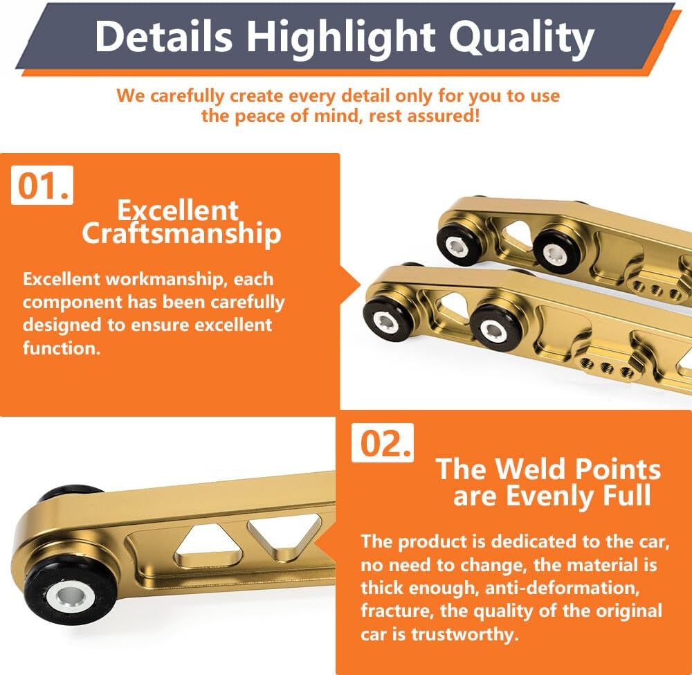 ya 13 9.15 baidi Control Arm Gold Rear Lower for Honda for Civic CRX 88-95 for Acura Integra 94-01