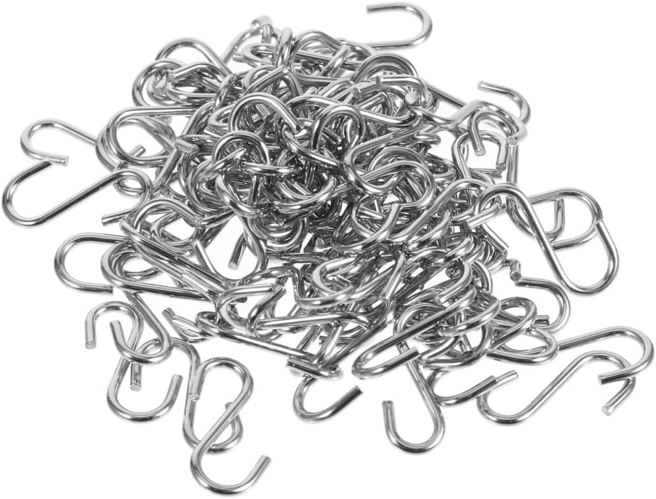 ya 26 10.21 baidi 100PCS Stainless Steel Hangers Metal Jewelry Hanging Hooks Hooks-7