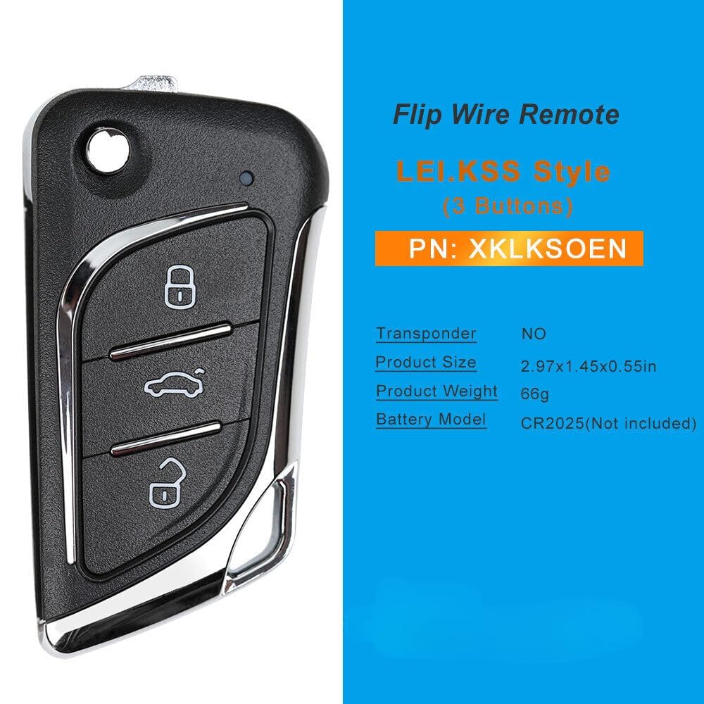 ya 3 8.24 baidi 5PcsUniversal Flip Wire Remote Key for Lexus Style 3 Buttons XKLKS0EN HK