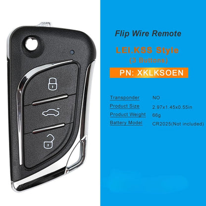 ya 3 8.24 baidi 5PcsUniversal Flip Wire Remote Key for Lexus Style 3 Buttons XKLKS0EN HK