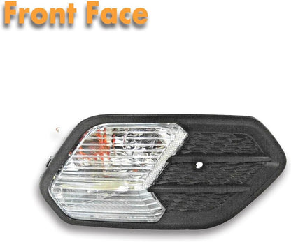 ya 10 9.16 zhengce 1Set Right Fog Driving Light Lamp w/Cover Bezel for Ford Escape 2017 2018 2