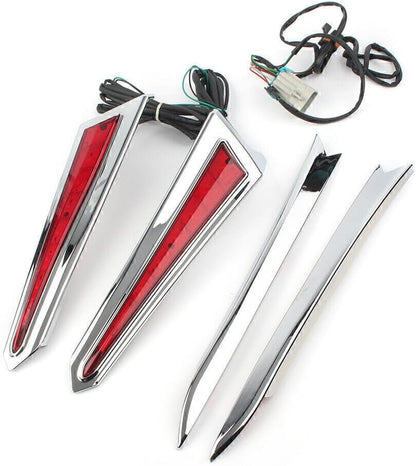 ya 4 8.8.2 For Victory 2010 Motorcycle Saber Tooth LED Saddlebag Red Brake Lights Accents