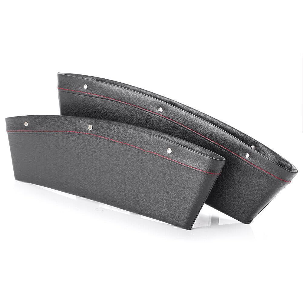 ya 9 10.24 2 x for SEAT Gap Slit Storage Pocket Bag Catcher Container PU Leather Auto