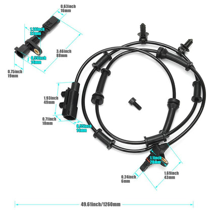 ya 9 10.24 4X Front Rear Left Right ABS Wheel Speed Sensor for 2007-2017 for Jeep for Wrangler New