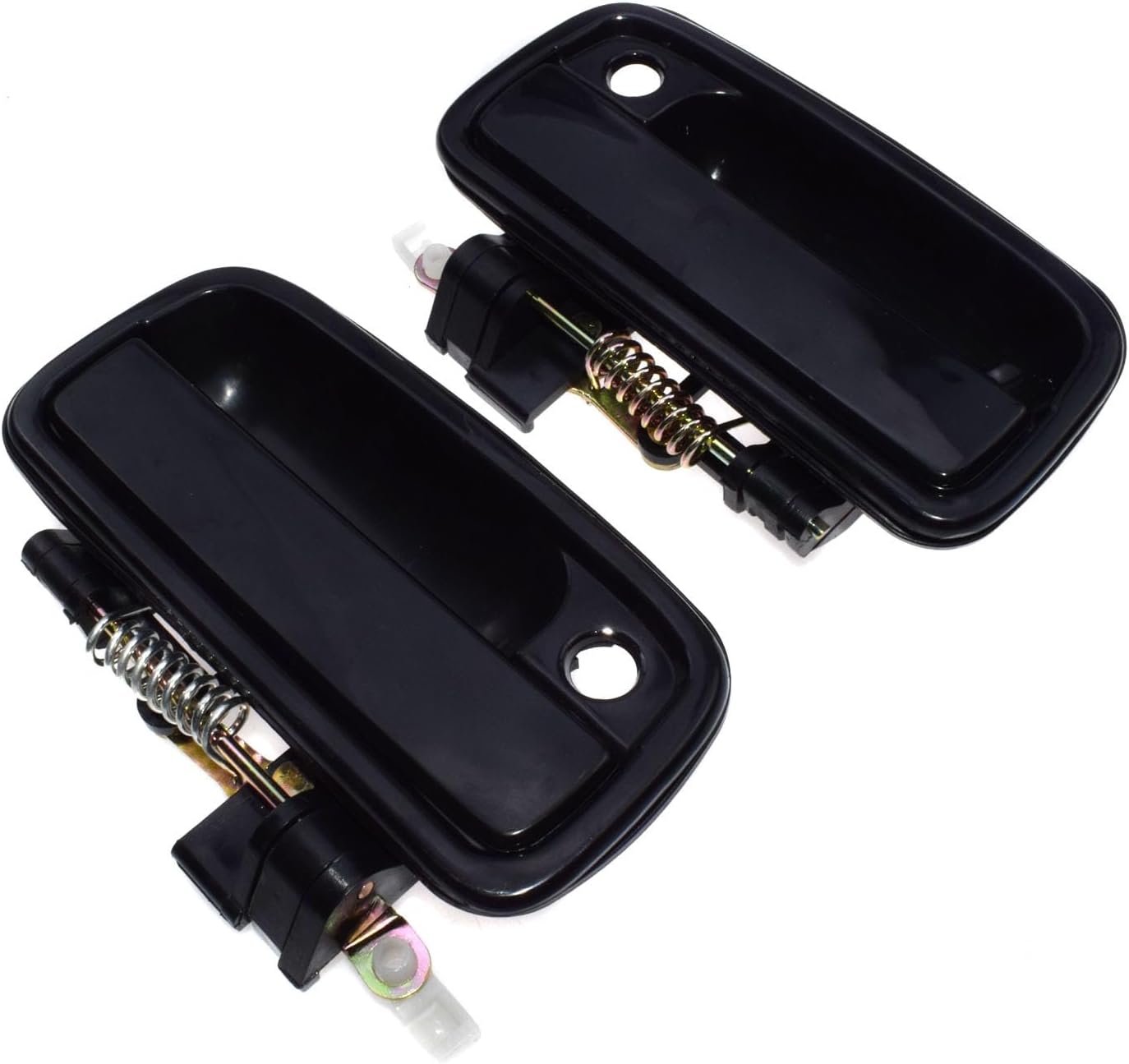 ya 2 8.15 FITS 1995-2004 for Toyota Tacoma Front Outer Exterior Smooth Black Door Handle Pair