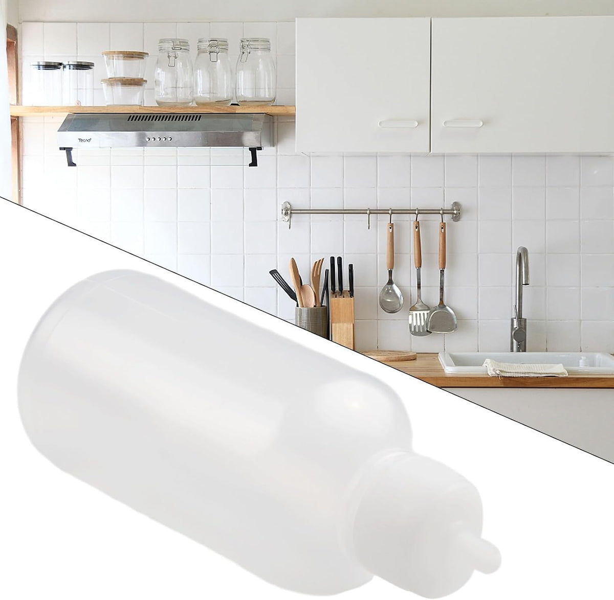 ya 14 9.20 baidi 5xPlastic Squeeze Bottle Condiment Dispenser Ketchup Mustard Sauce Vinegar Pack-1