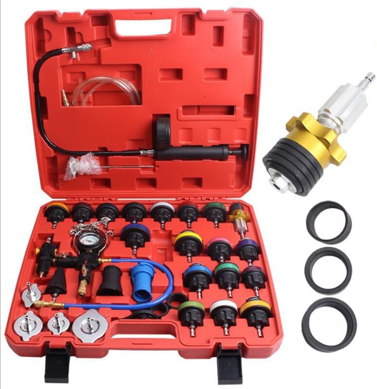 ya 26 10.21 baidi 33pcs Universal Radiator Pressure Tester Vacuum Type Cooling System Test Deto