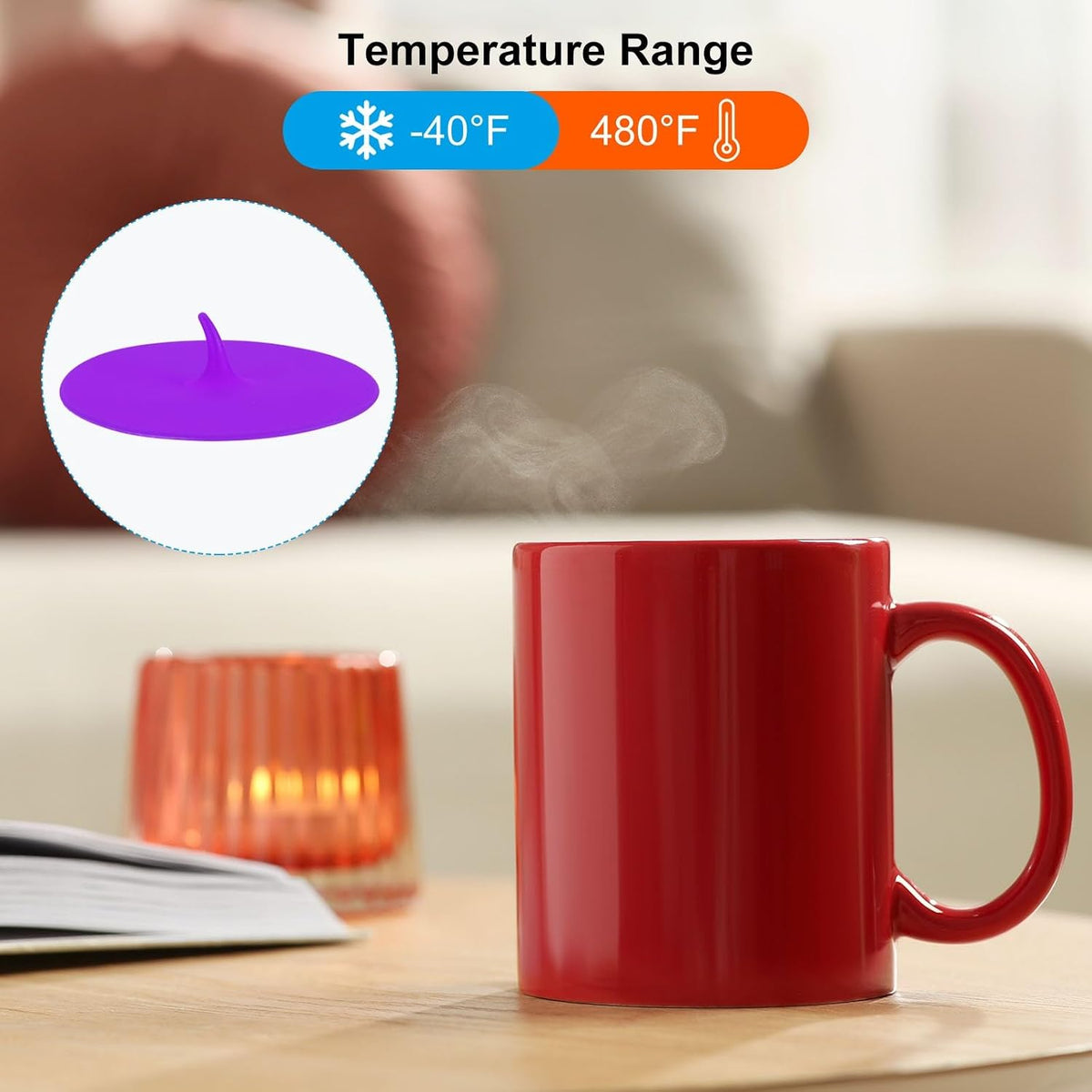 ya 14 9.20 baidi Silicone Cup Lids for Drinks, 6Pcs 3.9 Airtight Seal Mug Cup Cover Cap Purple-1