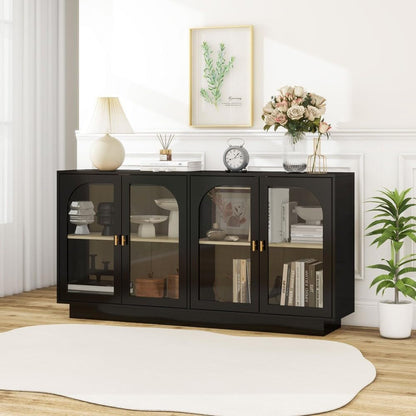 ya 28 10.13 baidi Black Storage Cabinet Acrylic for Living Room, Dining Room, Study