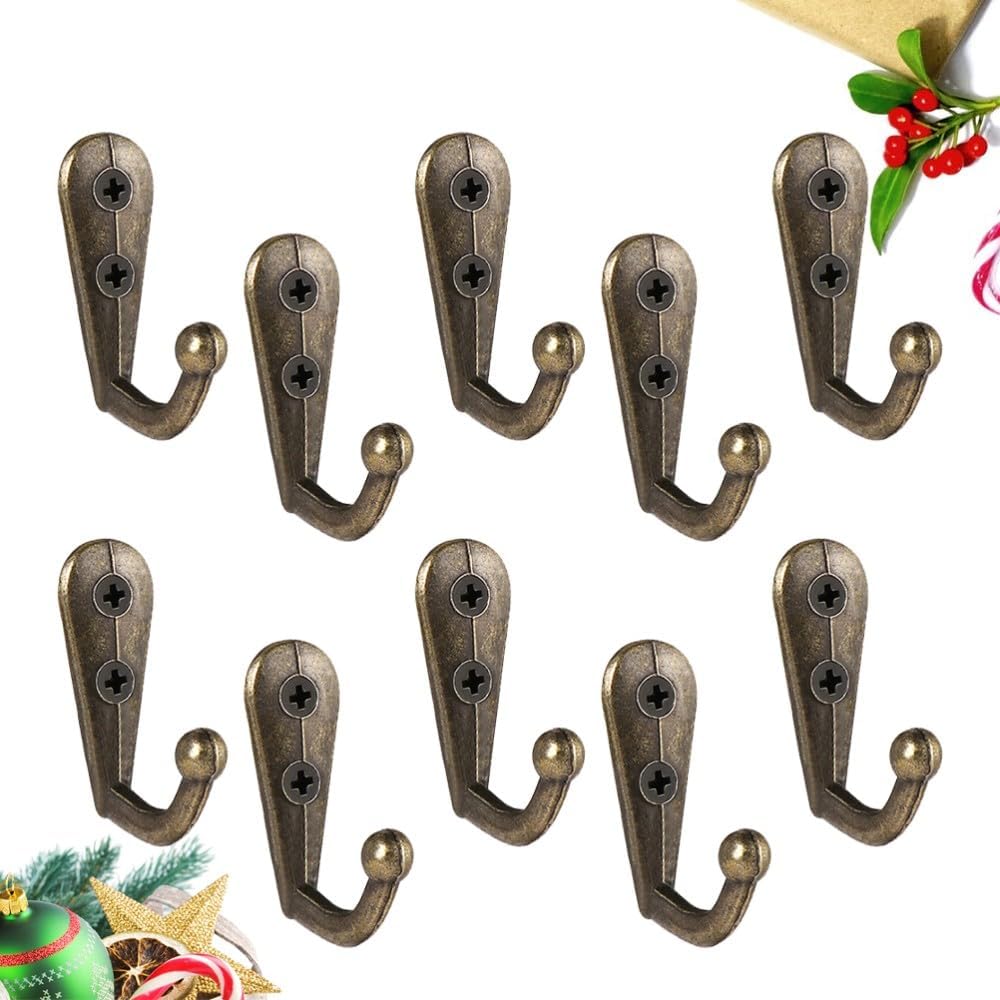 ya 26 10.21 baidi 12 PCS Clothes Hook Metal Wall Hooks Jacket Mount Door Coat Hanger-2