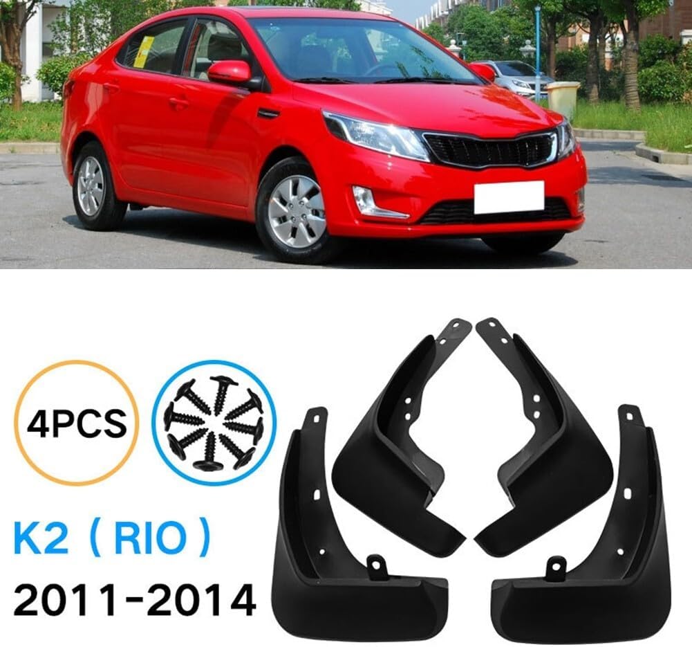 ya 4 8.10 4*MUD Flaps for for Kia for UB Sedan 2012 2017 Front Rear Deluxe Molded Splash
