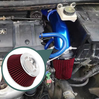 ya 13 9.15 baidi 3 76mm Mushroom Head High Flow Dry Air Filter Cold Air Intake Red Air Filter