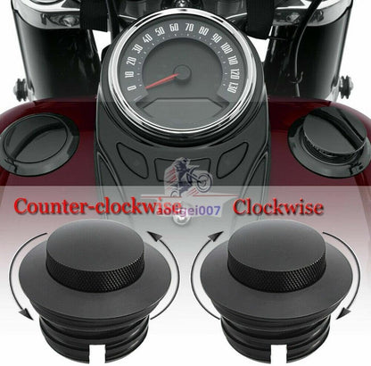 ya 13 9.15 baidi 2-Pack Flushing Pop-Up Fuel Tank Caps for Harley Breakout Dyna Softail XL