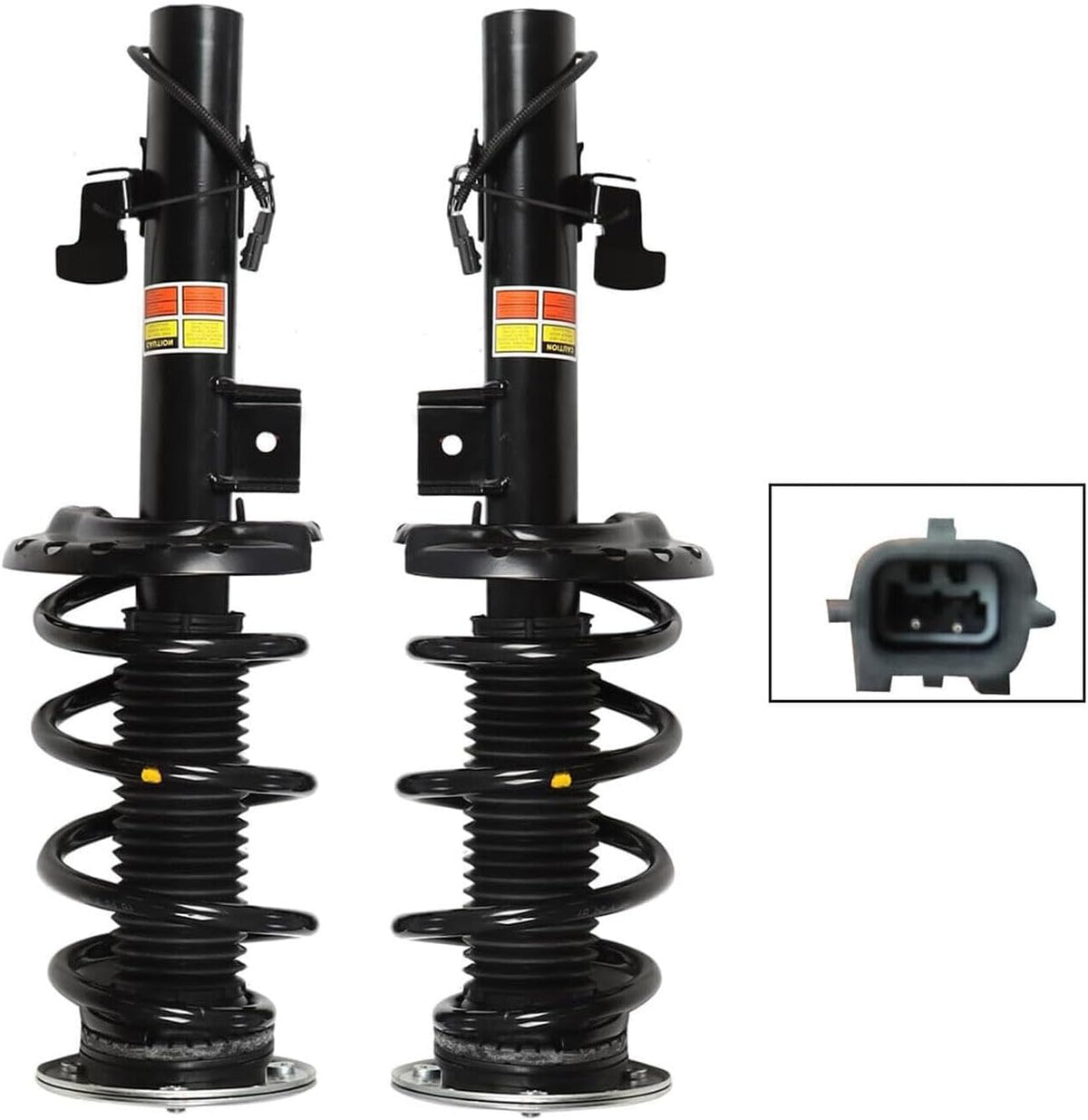 ya 12 10.8 baidi 2x Front Shock Struts Coil Assembly W/Magnetic for Range Rover Evoque L538 12-18