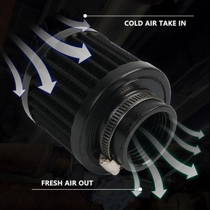 ya 13 9.15 baidi Black 35mm Car Air Filter Universal Cold Air Intake Filter High Flow Breather